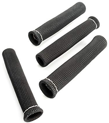 LST 4x Fiber Hitzeschutz Schlauch Kabel Schutz Zündkerze Stecker schwarz