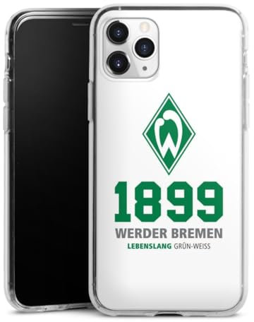 Silikon Hülle kompatibel mit Apple iPhone 11 Pro Case transparent Handyhülle Statement SV Werder Bremen Logo