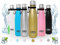 IBK Fitness Bouteille d'eau en acier inoxydable sans BPA avec crochet de fixation et accessoire de nettoyage (doré) 500 ml