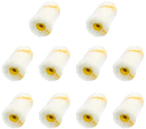WHYHKJ Lot de 10 mini rouleaux de peinture murale en fibre acrylique 5 cm