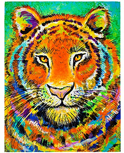 Beachland Tiger Strandtuch, 137,2 x 177,8 cm, Wildlife Übergröße, Strandtuch, 100 % Baumwolle