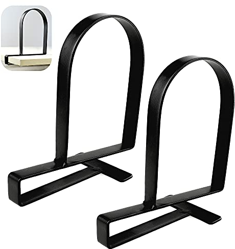 Buchstützen für Regale – Strapazierfähige geklemmte Buchstützen Bücherregalhalter, rutschfeste Buchstützen Stopper Stützen (schwarz, 2)