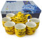 Teekanne Teetasse Chinesischer Gongfu Teeset Gelber Drache Porzellan Keramik Geschenkbox