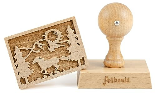 Folkroll Keksstempel Mustang, 70x50 mm, Cookiestempel, Backstempel, Keks, Stempel, Motiv, Buchenholz, 334751