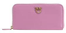 Pinko Ryder Wallet Zip Around L SIMP, Accessori da Viaggio-Portafogli Donna, O78Q_Rosa-POLIGNAC-Antique Gold, U