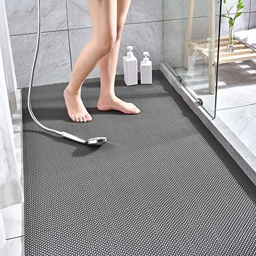 Anti-Rutsch-Drainage-Bodenmatte, 4,5 mm dick, wasserdicht, rutschfeste Matte, große Netz-Hohlgummi-Teppichmatte, Schwimmbad, Nassbereich, S-förmiger Teppich