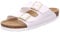 Rohde Damen Pantolette Lack Zwei Schnallen Kork Fußbett Alba 5576, Größe:41 EU, Farbe:Weiß