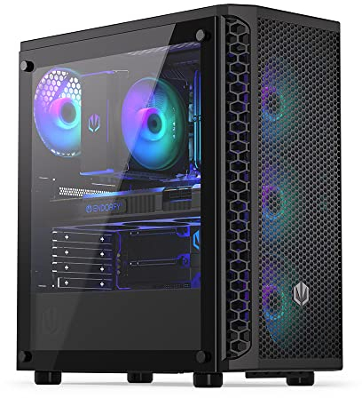 ENDORFY Signum 300 ARGB, ATX PC case, mesh front panel, tempered glass side panel, 4x120mm ARGB PWM case fans included, up to 325mm GPU, removable dust filters