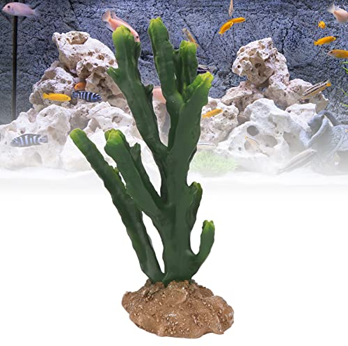 Wnvivi Aquarium-Kunststoff-Pflanzen-Dekoration, Kunstharz-Kaktus-Pflanzen-Aquarium-Dekoration, Mini-Kaktus-Landschaftsbau-Ornamen