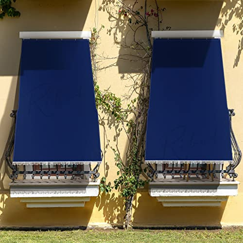 Toldos Exterior terraza con Ganchos y Anillos 145x290 cm balcón terraza jardín Patio Caravana Toldos Vertical Impermeables Toldo Lateral Toldos Balcon Tela de Exterior Protección contra Rayos UV