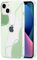 DEFBSC Compatible with iPhone 14/13 Case, Transparent Color Mix Aesthetic Design Soft TPU Bumper Slim Thin Shock-Absorbing Protective Phone Cover - Green