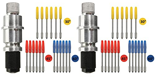 2X Klingen Halter Basis mit 36 Teiligen Schneid Klingen (30/45/60 Grad) für Silhouette Cameo 1 2 3 / Portrait/Curio/Graphtec 6000/5000-60 Plotte