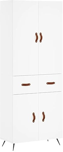 vidaXL Highboard Weiß 69,5x34x180 cm Holzwerkstoff