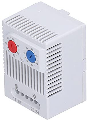 Termostato Mecánico, KTS011 0-60 °C Diseño Integrado Compacto Ajustable de Termostato con Interruptor de Control de Temperatura Normalmente Abierto y Normalmente Cerrado