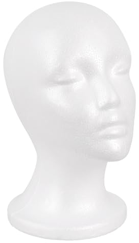 MapofBeauty Perücke Stand, Mannequin Kopf Schaum Display für Masken Hüte DIY Dekoration Perücke Kopf (Weiß)