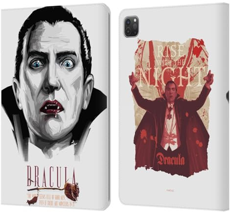 Head Case Designs Offizielle Universal Monsters Monster Sind Drin Dracula Leder Brieftaschen Handyhülle Hülle Huelle kompatibel mit Apple iPad Pro 11 2020/2021 / 2022