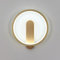 Goeco LED Wandlampe Innen, 15W 1600LM LED Wandleuchten Rund 6500K Kaltweißes Licht, Wandbeleuchtung Modernes für Schlafzimmer Wohnzimmer Treppe Flur, Holzfarbe