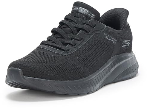 Skechers Zapatos Deportivos sin Cordones Bobs Squad Chaos Solid Step para Hombre, Black, 42.5 EU