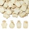 KitBeads 40Pcs 4 Styles Blank Wishing Bottle Wood Cutouts Unfinished Star Shaped Wooden Cutouts Wood Jar Cutouts for DIY Crafts Hanging Decorations