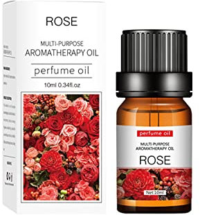 Huile Essentielle de Rose 2X10ML, Huile Essentielle Aromathérapie 100% Pure & Naturelle pour Diffuseur, Humidificateur, Huile de Rose Qualité, pour Massage, SPA, Bain, Sommeil