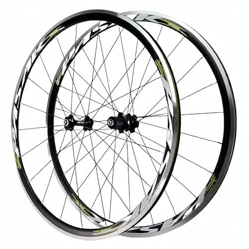 700C Superlight Road Racing Bike Wheelset Rim,7-11 Speed Cassette Sealed Bearing 6T QR Wheelet Bicycle Wheel C/V Brake Hubs Black,700C