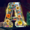 SHANGYU Nachtlicht aus Kunstharz, Buchstaben, Blumen-Nachtlicht, Harz-Buchstabe, Blumen-Initialen-Nachtlicht, gepresste Blumen, Harz-Buchstaben, Blumen-Buchstabenlampe, kreatives