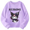 Felpa per Ragazze delle scuole elementari, Ragazze Kawaii Stampa dei Cartoni Animati Maglione Girocollo Primavera e Autunno Nuova Tendenza di bell'aspetto,Viola,140cm