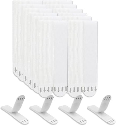 Flintronic Accroche Tableau sans Percer, 36 Paires (72Bandes) Languette Accroche Tableau, Tiras Adhesivas Blancas, Accroche Murale Sans Percer pour Calendriers, Cadres Photo et Affiches