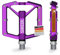 SHREDR. Shine Pedale für MTB | Hochwertige Flatpedals fürs Mountainbike | Mit Reflektoren (StVZO konform). (Purple, M)