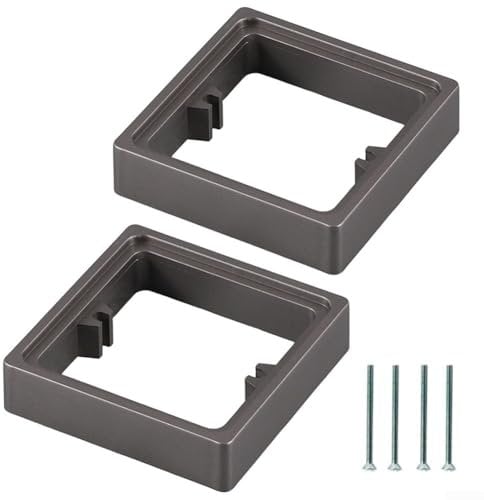 Entgoinggo 2 pcs Square Spacer for Light Switches Single Socket Spacer 1 Gear Square Spacer Box Frame with Screws for Single Light Switches Cover Plates ,0.78IN/20MM(Grey)
