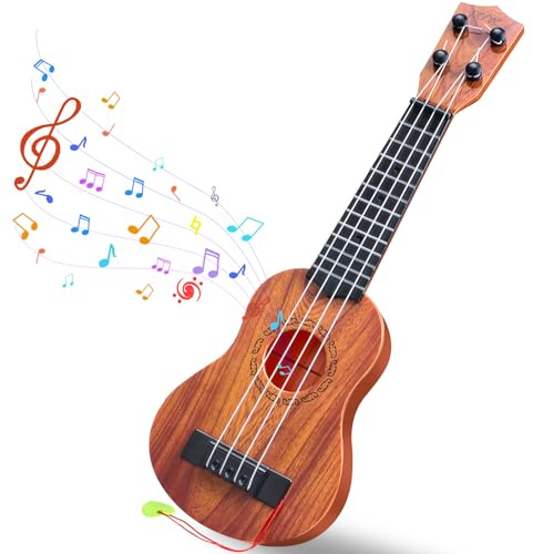 17 Inch Ukulele for Kids -Toy Guitar 4-String Musical Instrument with Pick | Toddler Toys for 3 4 5 Year Old Boys Girls, Early Educational Toys for Skill Development, Kids Play Gift