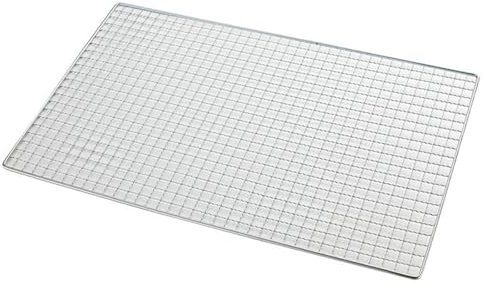 Griglia per barbecue in acciaio inox resistente, 60 x 40 cm, per una perfetta cottura del barbecue, antiaderente, facile da pulire, ideale per grigliare all'aperto