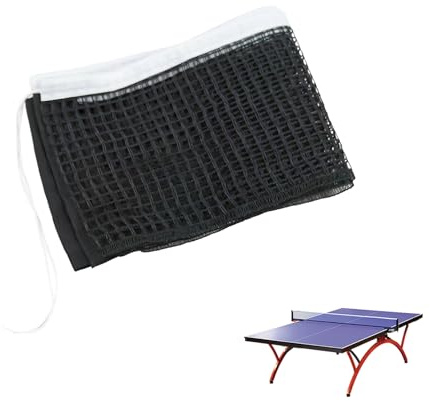 Tischtennisnetz 1.8M,Tragbares Tischtennis Netze für Tisch,Netz Tischtennisplatte,Tischtennis Ersatznetz,Haltbares Ersatz Tischnetz,Ping Pong Netz Innen,Trainings Zubehör Zusammenklappbares (Schwarz)