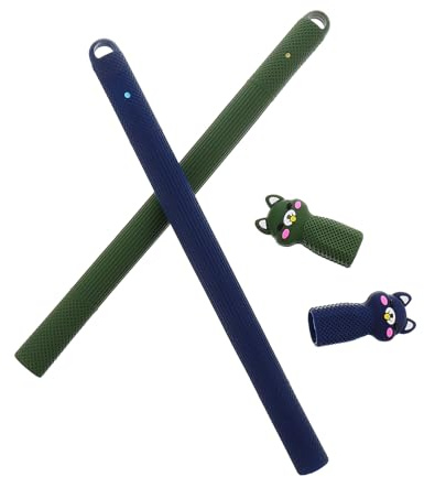 TEHAUX 2 Stück Anti rutsch Silikon Stift Hüllen Schutz für Stylus Generation Flexibler Schutz vor Kratzern und Abrutschen Kompatibel mit iPad Stylus Komfortables Design in