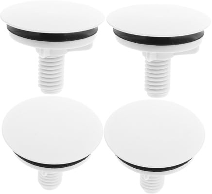 Gatuida 4 piezas Tapón Embellecedor para Lavabo Blanco Abs Resistente Cubre Orificios de Grifo Evita Filtraciones y Mantiene Cocina Seca Fácil Instalación para Fregadero y Baño