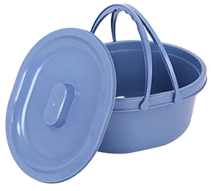 KiBcsLic Tragbare Toilette, Urinal, Eimer mit Deckel und Griffen, Toilettenstuhl für Senioren, Nachttopf für Zuhause, Auto, Zelt und Camping