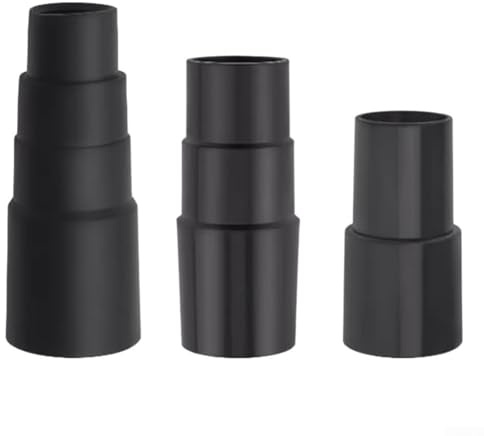 3-teiliges Vakuumschlauch-Adapter-Set für Nass-/Trockensauger. Konvertiert 3,5 cm auf 3,8 cm, 3,8 cm auf 3,8 cm und 2,5 cm auf 3,8 cm