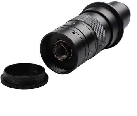 Objectif zoom compatible avec monture C pour microscope pour caméras vidéo avec grossissement optique 0,7x à 4,5x et contrôle manuel de la mise au point (120X)
