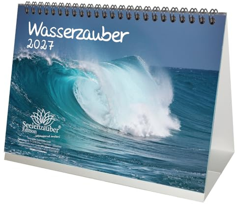 Wasserzauber DIN A5 Tischkalender für 2027 Wasser und Wasserfälle - Seelenzauber