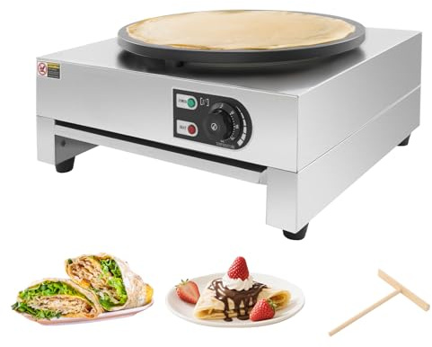 ZHDPYHDD Crêpe Maker 3KW 40cm Edelstahl Gusseisen Schnelle Hitze