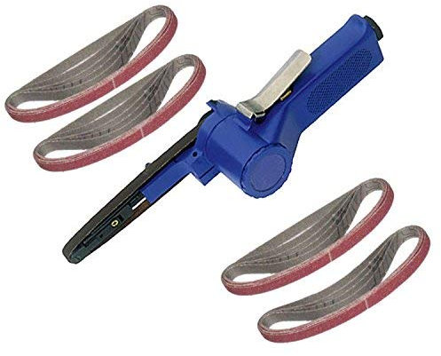 Voche® Professional 10mm Air Belt Sander Finger File Tool Plus 19 x 330mm Sanding Belts