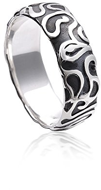 Materia Herren Ring Silber 925 massiv antik Labyrinth Design SR-129-62