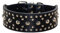 haoyueer Unisex Hundehalsband, Leder, mit Nieten, mittelgroß, für Pitbull Dobermann, Größen M L (L, Schwarz)