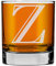 Etched Monogram 325ml Whiskey Rocks Glass (Letter Z), A-Z Customised Bourbon Gin Rum Gifts Men, Personalised Whisky Tumbler Glass, Custom Engraved Gifts for Him, Initial, Name, Birthday, Retirement