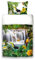 Schwanberg Bettwäsche Jungle Bunt Weiß Dschungel Wasserfall Oase Tropen Renforcé, Größe:135 cm x 200 cm