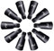 IME Nagellackentferner Clips Set, Nails Art Gel Cap Einweichen Clip UV Maniküre Tränken Weg Nagel-Clips Gel Polish Entferner Wrap Tool Schwarz 10 Stk