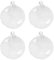 4 Stücke Teelichtglas Transparent Weihnachtskugeln Baumschmuck Christbaumkugeln Sukkulenten Vase Glasvase Weihnachtsanhänger Glaskugeln Teelichthalter zum Aufhängen