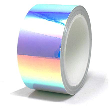 10 Meter Flip Flop Chrom Zierstreifen Basteln Effektfolie Hologramm Chameleon Auto Motorrad Modellbau Klebestreifen (FF2 Blau/Lila, 50mm Breite)
