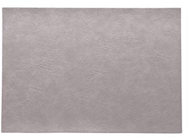 ASA Tischset, Silver Cloud PVC 46 x 33 cm, vegan Leather, aus PU 78313076 Neuheit 2020 ! Vorteilsset beinhaltet 2 x den genannten Artikel und Set mit 4 EKM Living Edelstahl Strohhalme