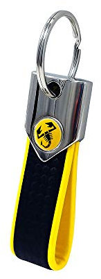 Abarth 21778 Offizieller Schlüsselbund, Gelb und Kohlefaser, gelber Skorpion